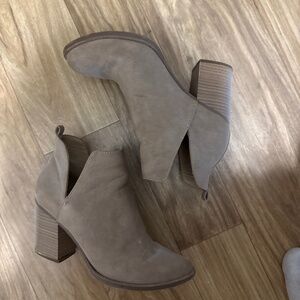 Tan booties